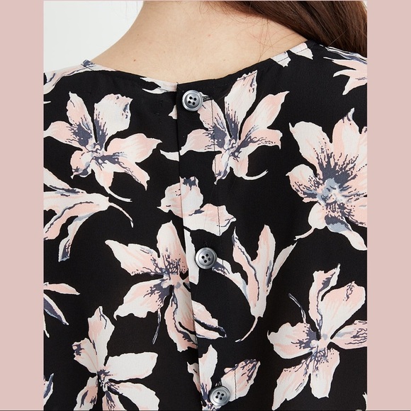 MADEWELL Silk Button-Back Tie Tee in Winter Orchid - Picture 2 of 11